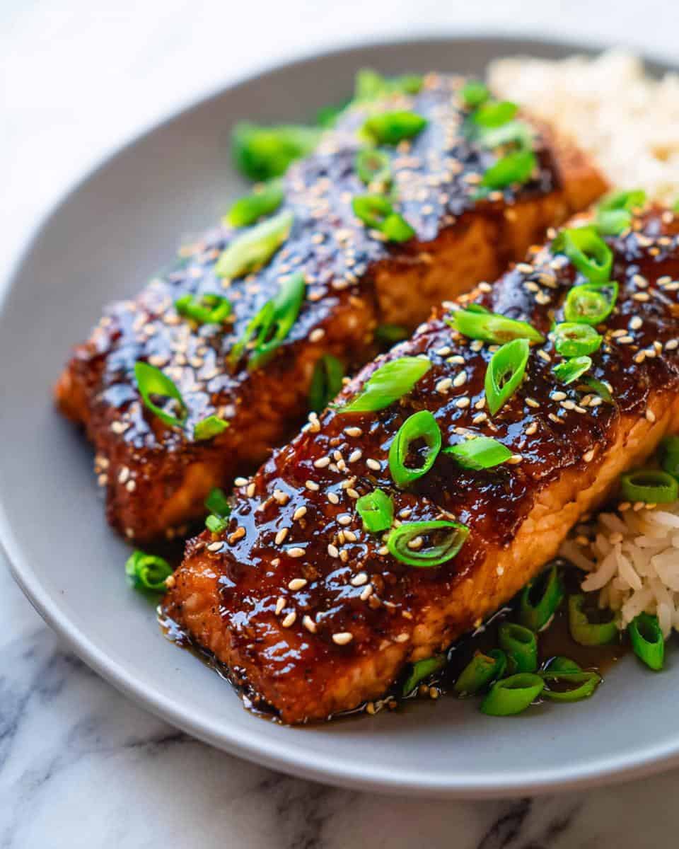Baked Teriyaki Salmon - Garlic Ginger Sesame - detail 3