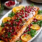 Christmas Citrus Pomegranate Baked Salmon