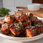 Crispy Honey Garlic Salmon Bites