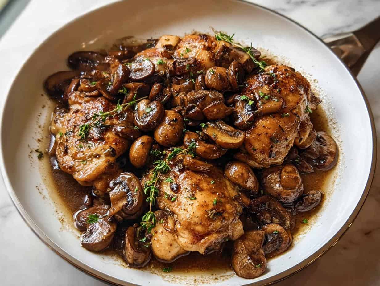 Devastatingly Delicious Crockpot Balsamic Chicken With Mushrooms