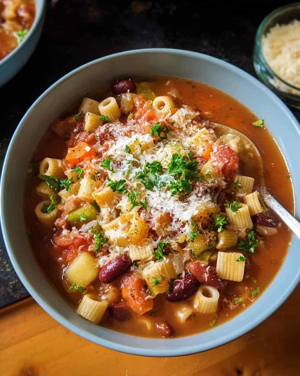 Healthy Slow Cooker Minestrone Soup - detail 3
