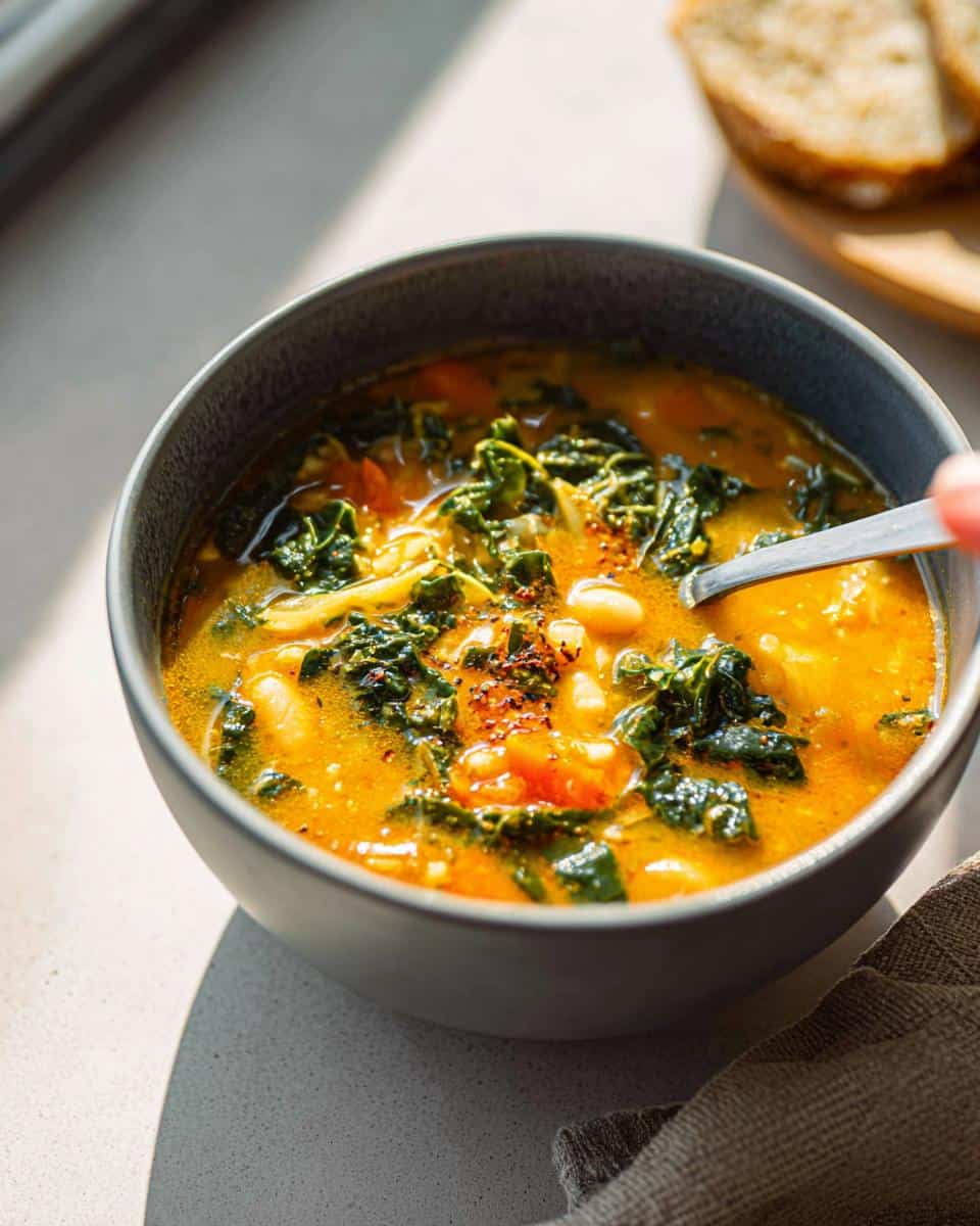 Healthy Tuscan White Bean & Kale Soup - detail 3