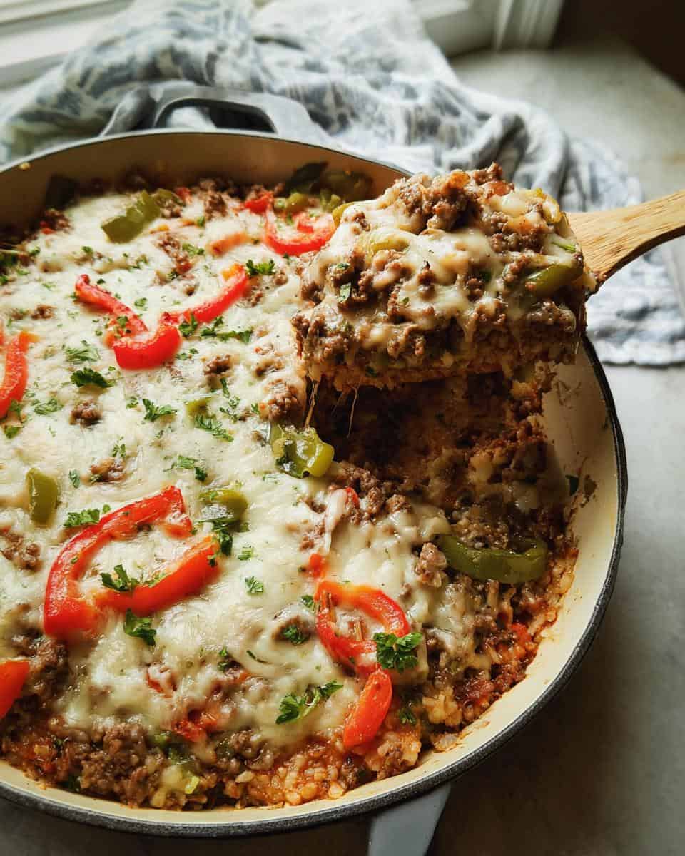 High Protein Low Carb Philly Cheesesteak Casserole - detail 1