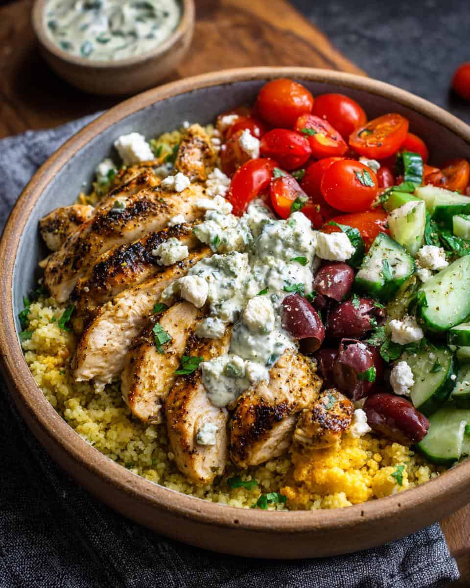 High-Protein Mediterranean Chicken Bowls - detail 1