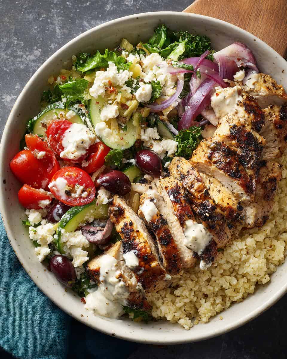High-Protein Mediterranean Chicken Bowls - detail 2