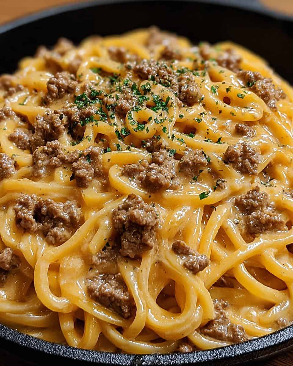 One-Pot Creamy Beef and Garlic Butter Pasta - detail 3