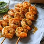 Oven Baked Shrimp Jambalaya Skewers