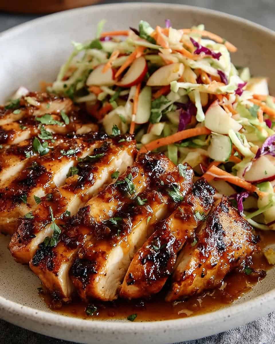 Sticky Apple Cider Chicken with Crisp Autumn Slaw - detail 2