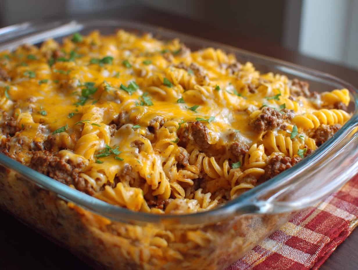 Irresistible Cheeseburger Pasta Casserole in 30 Minutes