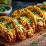 Cheesy Salsa Baked Chicken Tacos