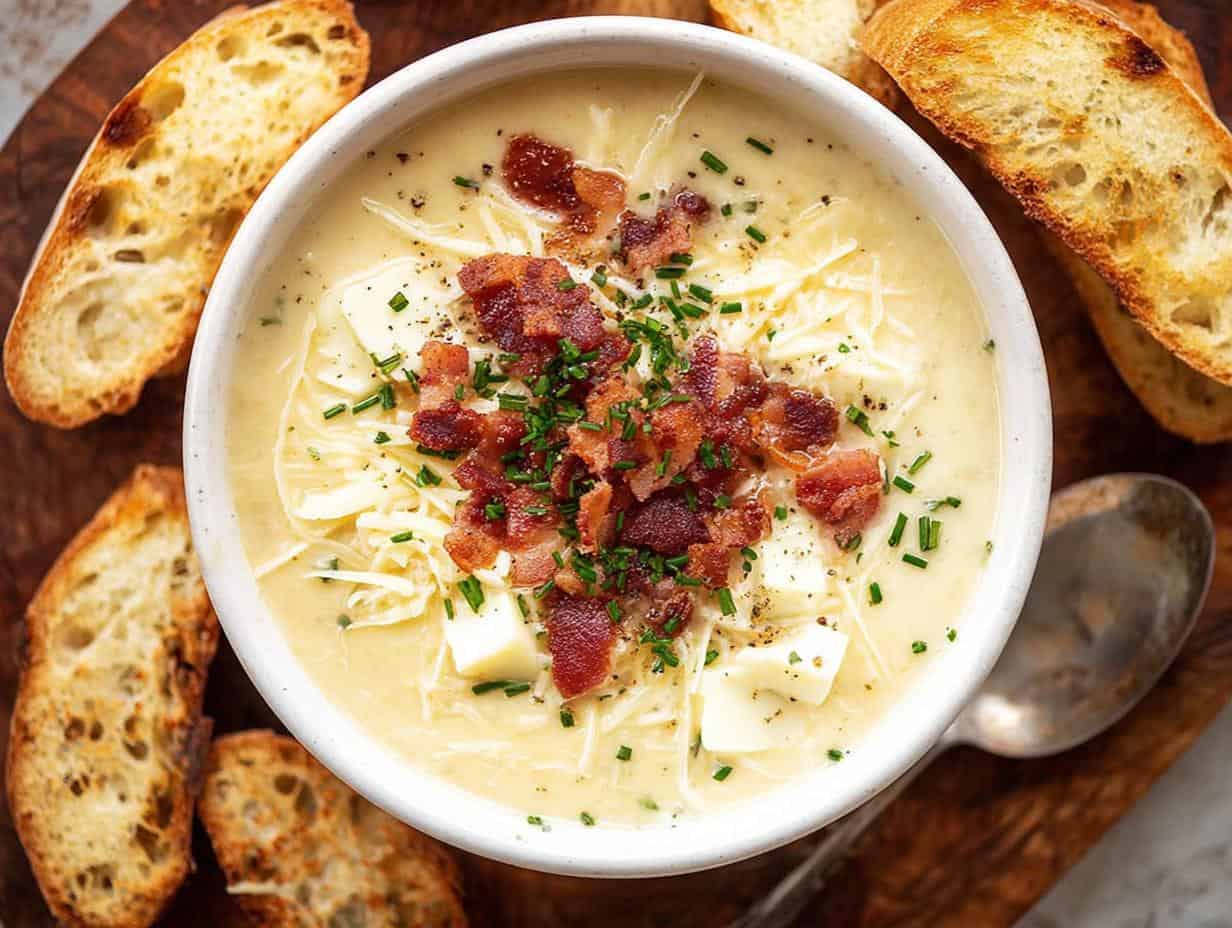 Unbelievably Creamy Loaded Baked Potato Soup in 45