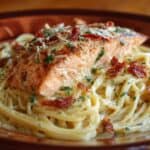 Salmon Pasta with Sun-Dried Tomato Cream Sauce
