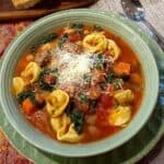 Slow Cooker Sausage & Tortellini Soup