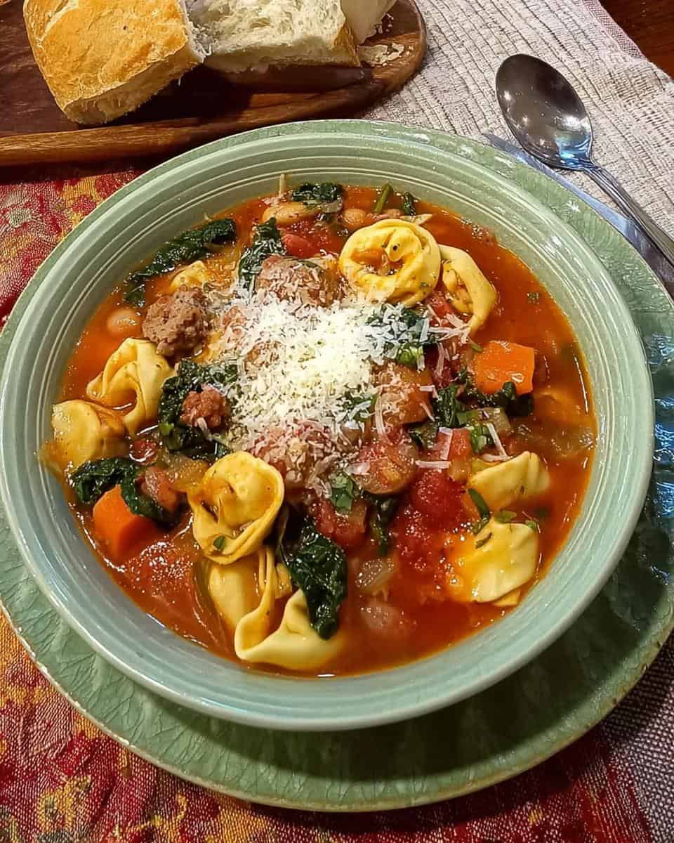 Delicious Slow Cooker Sausage & Tortellini Soup in Just 1 Hour