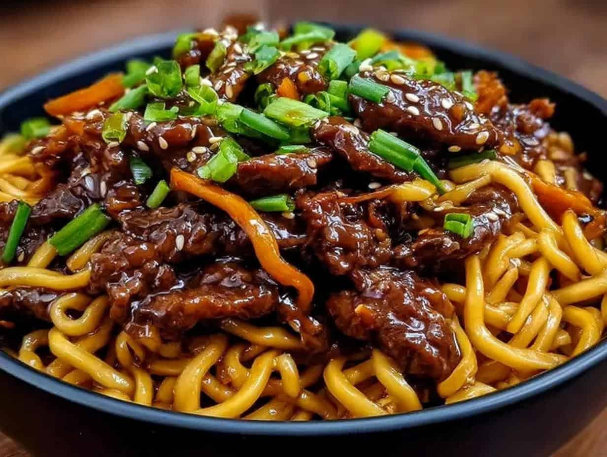 Disgustingly Easy 30-Minute Sticky Beef Noodles