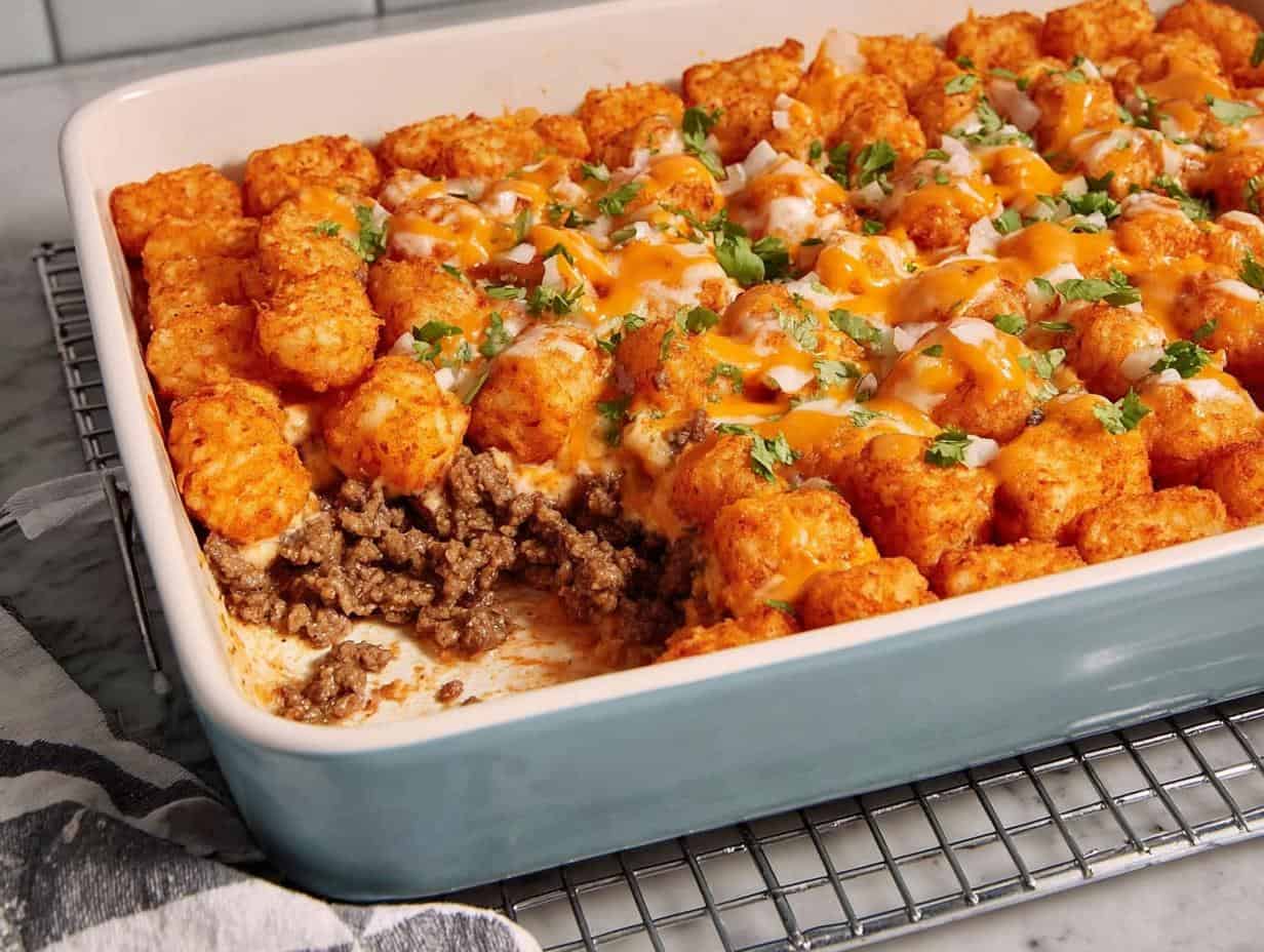 Disgustingly Easy Tater Tot Casserole in Under 1 Hour