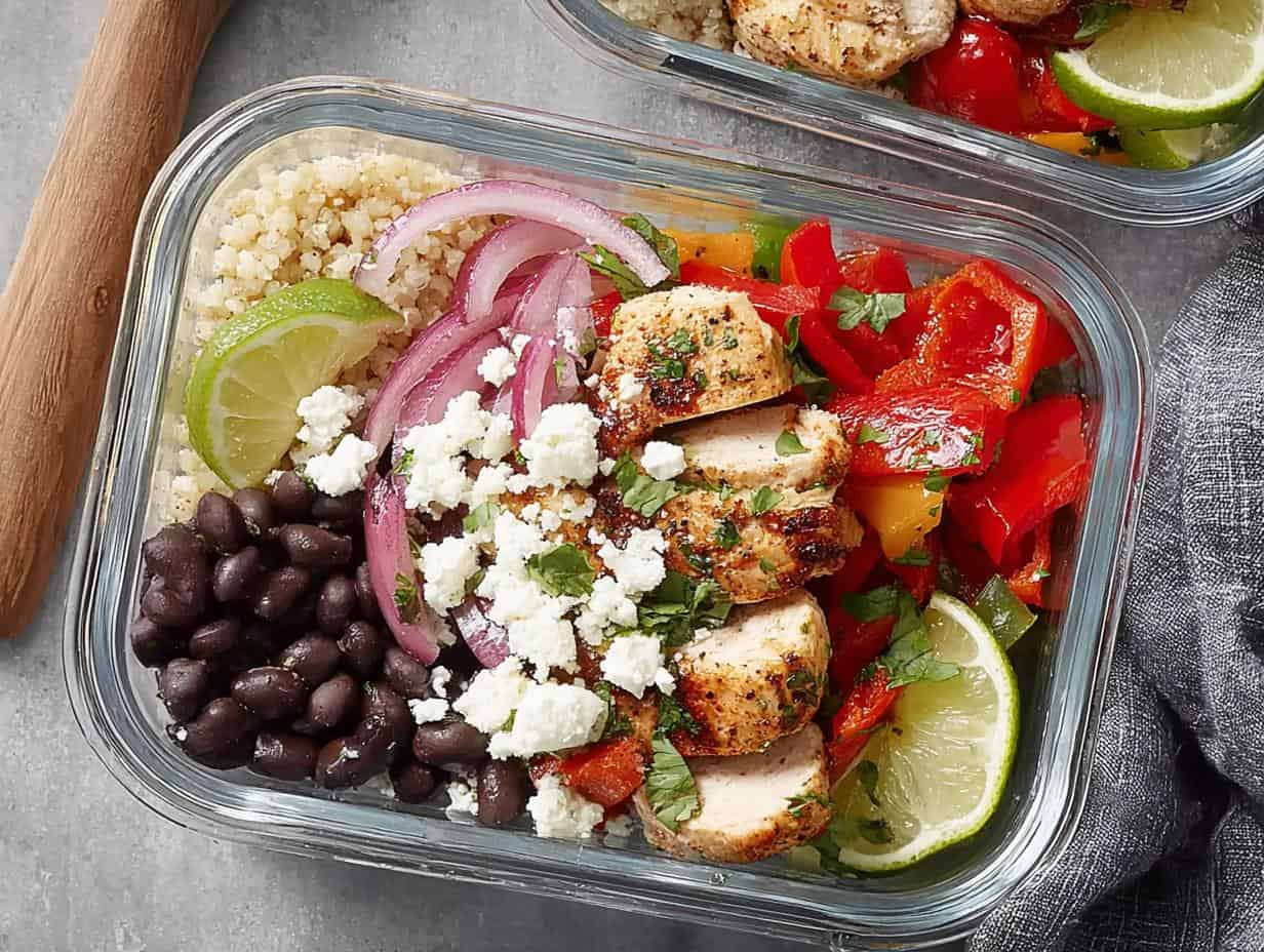 Healthy Lemon Garlic Chicken Meal Prep Bowls: 4 Blissful Days