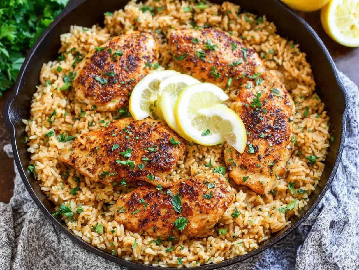 Lemon Garlic Parmesan Chicken With Rice: Irresistible!