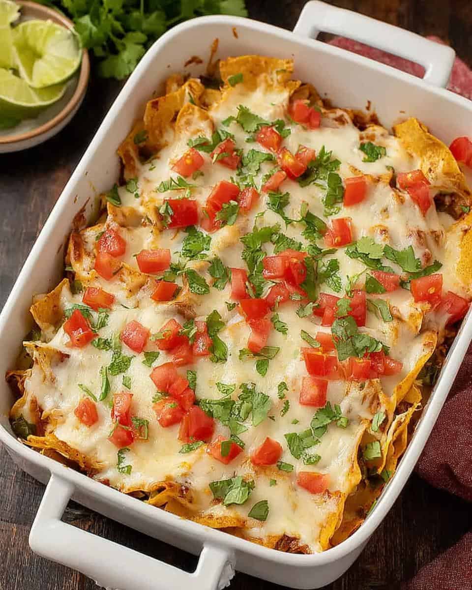 Bold and Cheesy Chicken Chilaquiles Casserol - detail 1