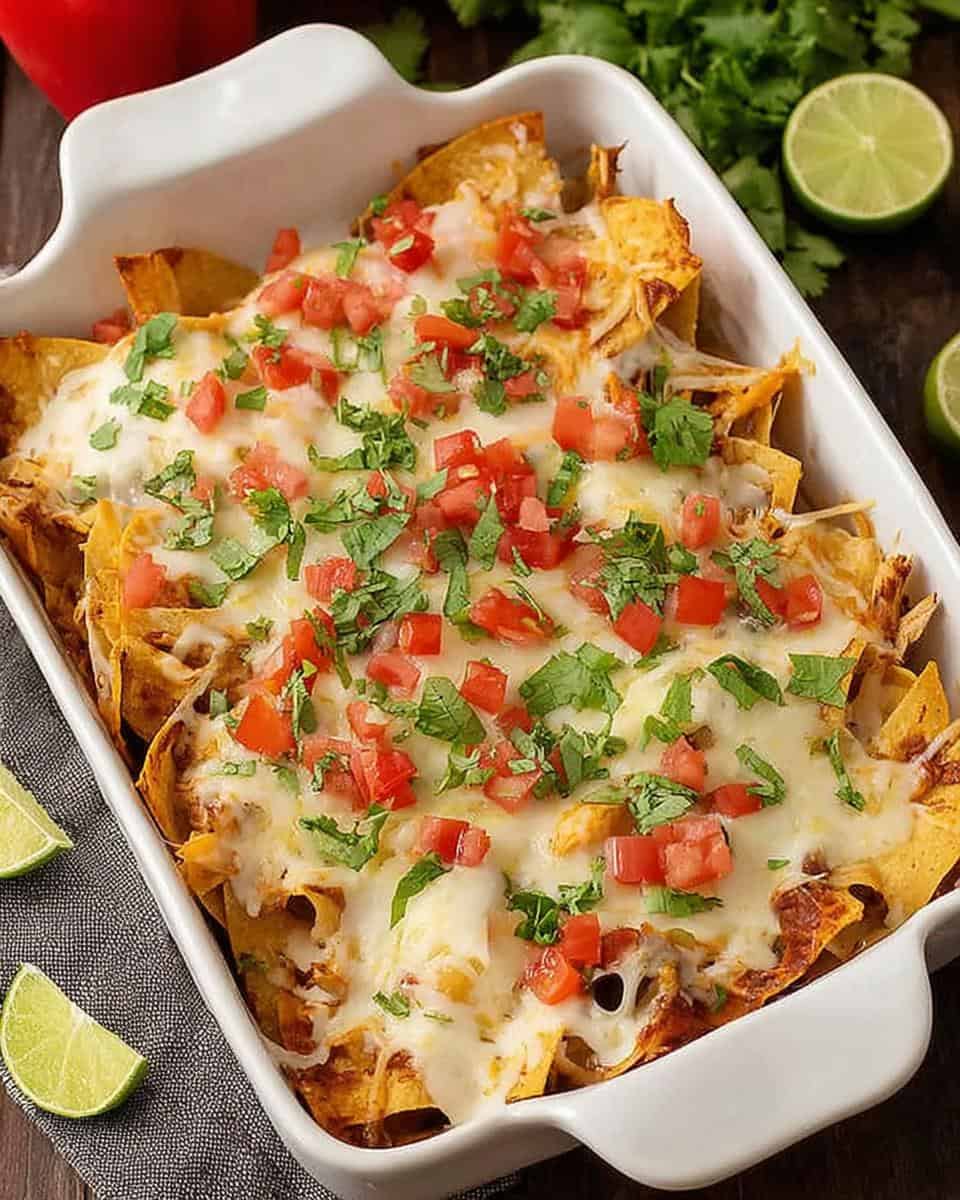 Bold and Cheesy Chicken Chilaquiles Casserol - detail 2