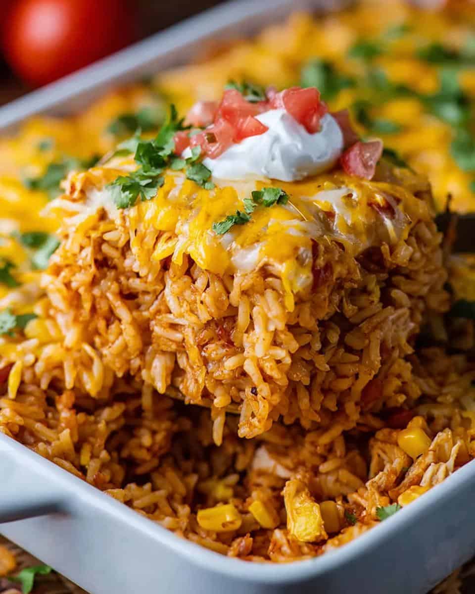 Chicken Enchilada Rice Casserole - detail 2
