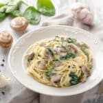Creamy Mushroom & Spinach Pasta Recipe