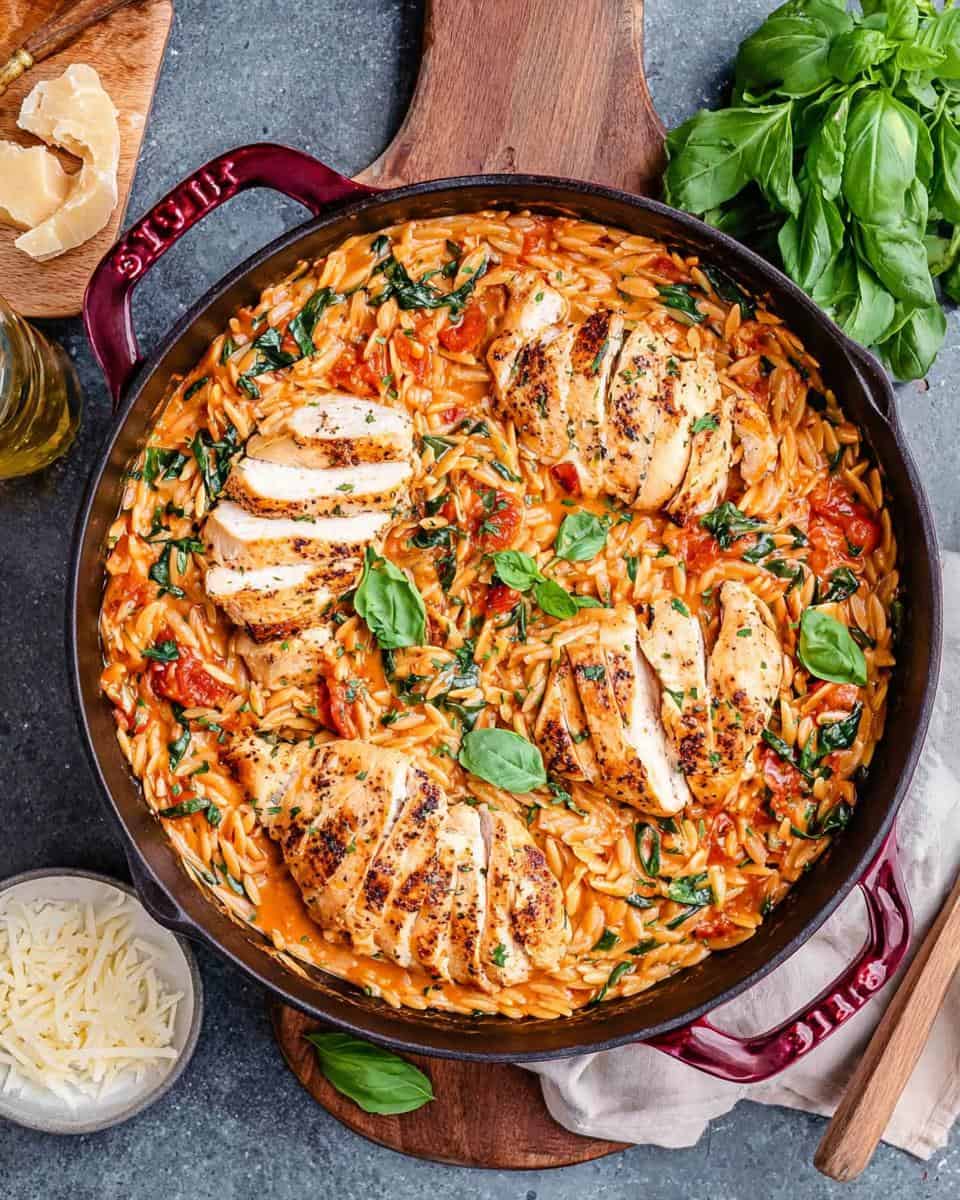 Creamy Slow Cooker Tuscan Chicken Orzo with Mediterranean Orzo Vibes - detail 1