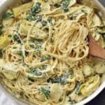 Creamy Spinach Artichoke One-Pot Pasta