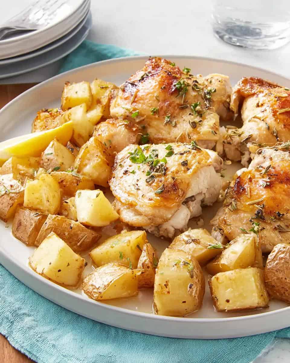 Easy Greek Lemon Chicken and Potatoes - detail 2