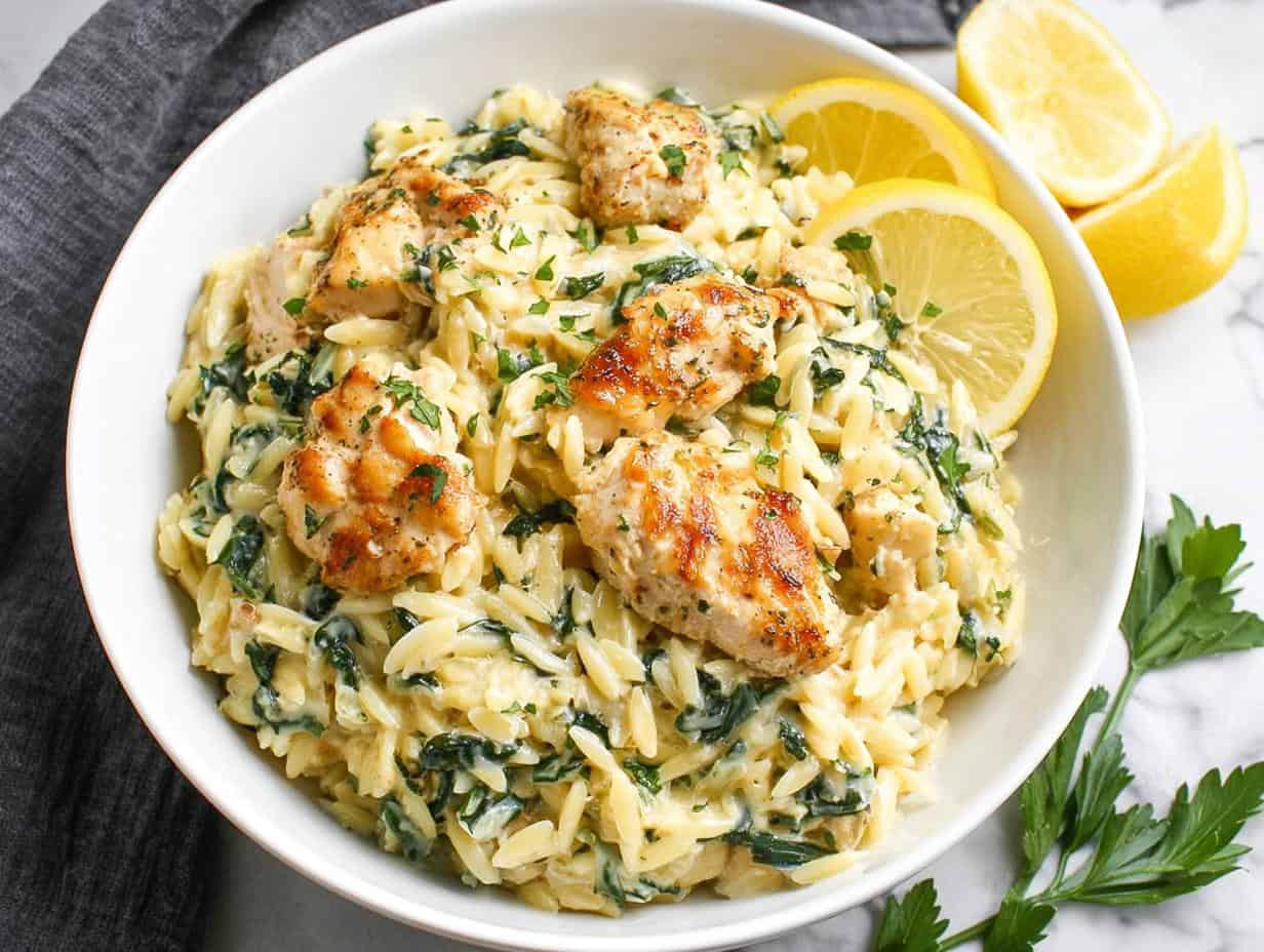 Easy Lemon Chicken Orzo Recipe: Unforgettable in 45!