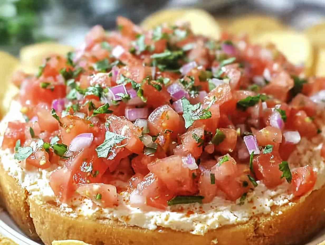 Fresh and Flavorful Easy Bruschetta Dip in 15 Minutes!