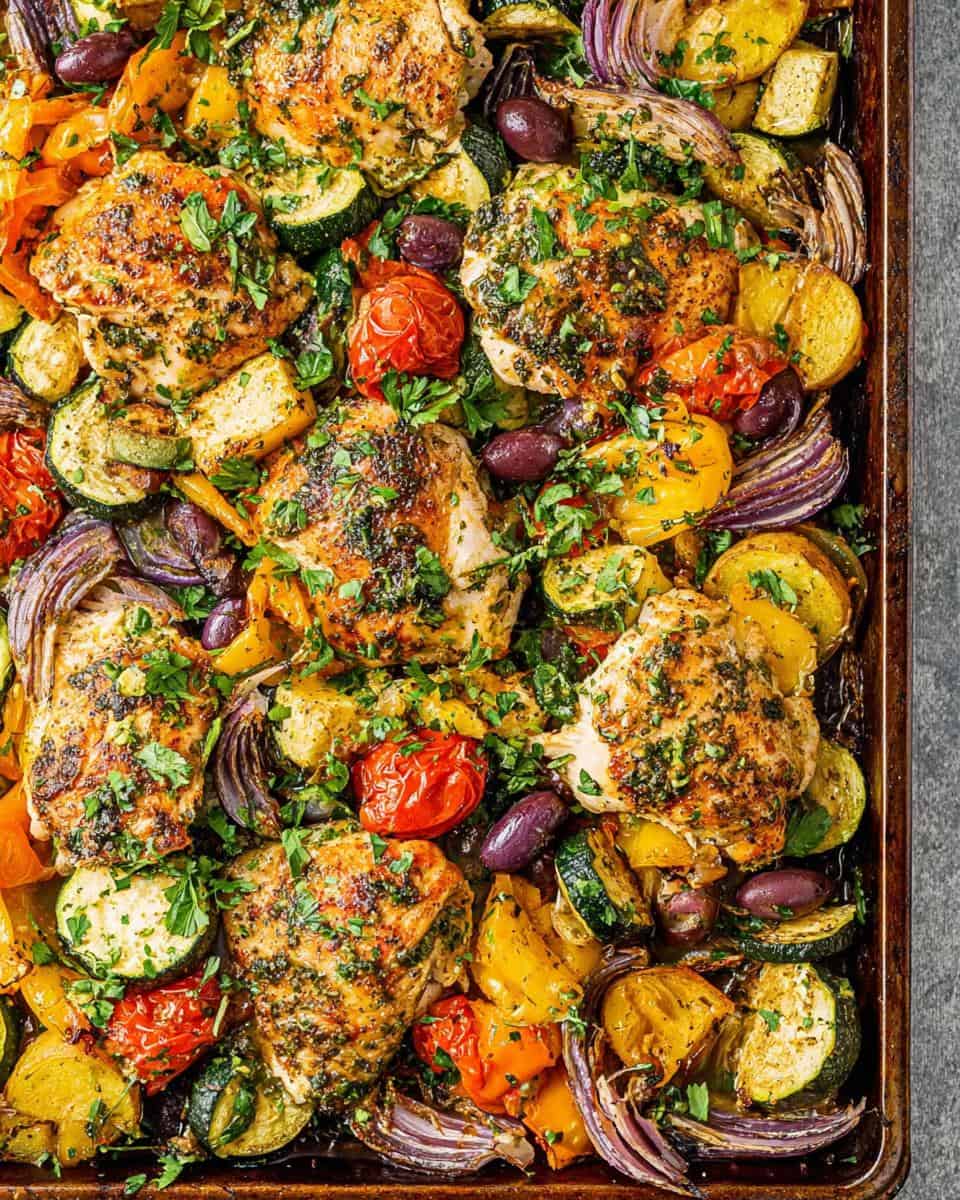 Greek Sheet Pan Chicken and Veggies - detail 1