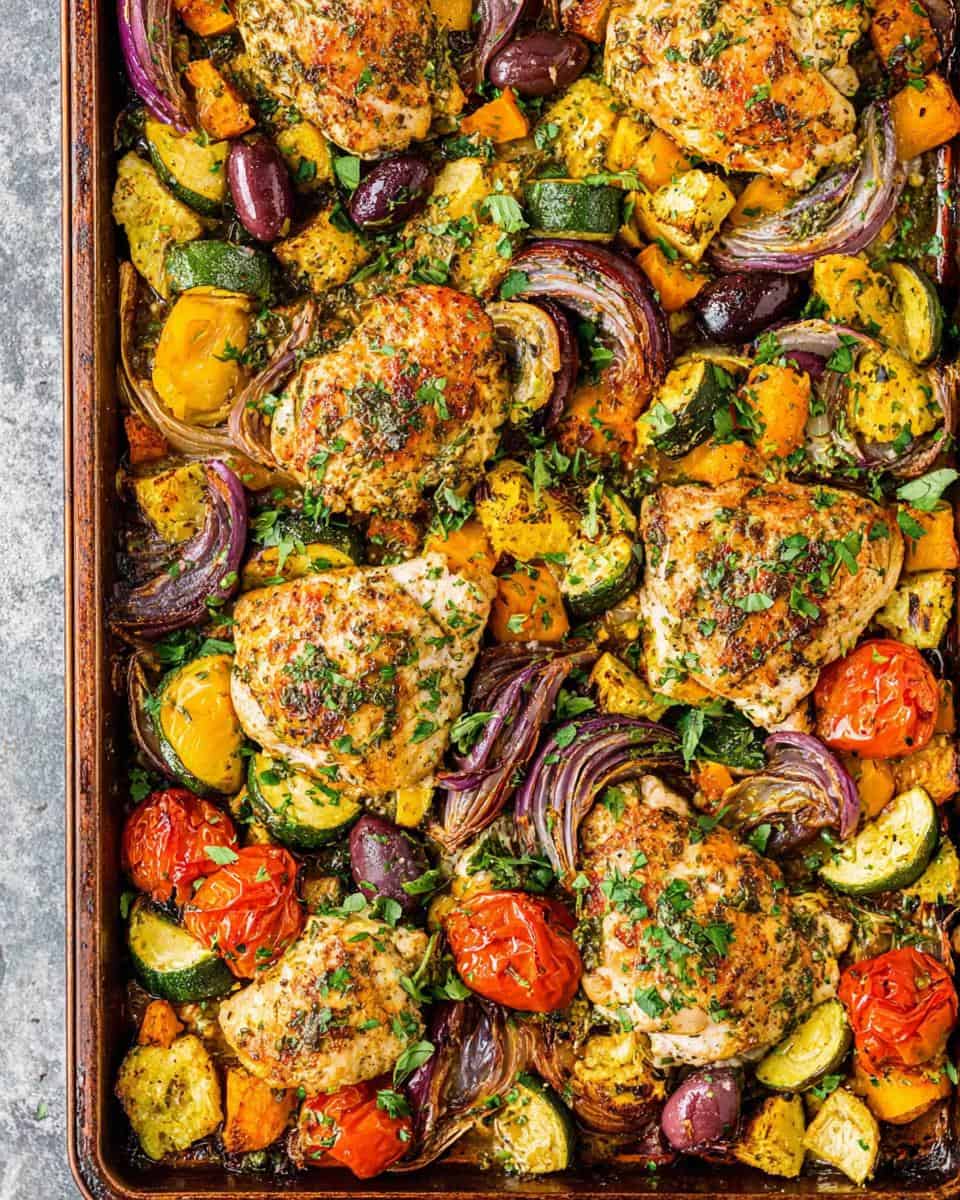 Greek Sheet Pan Chicken and Veggies - detail 2