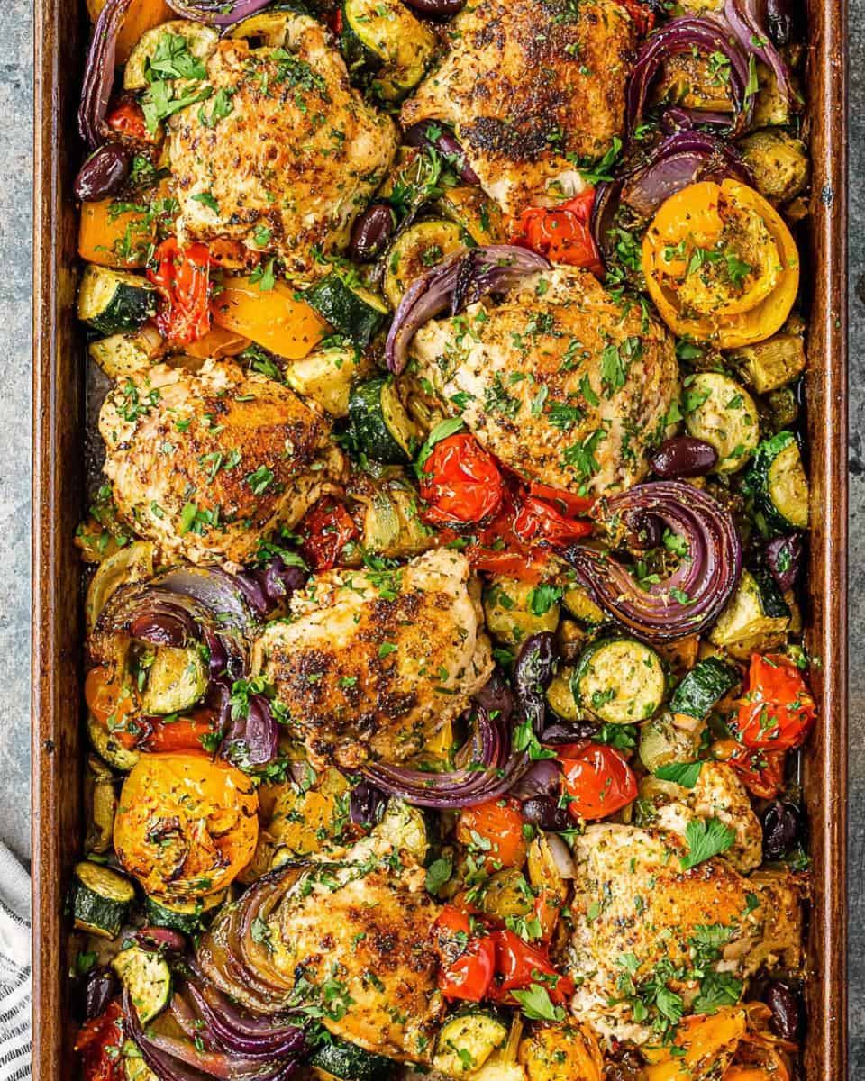 Greek Sheet Pan Chicken and Veggies - detail 3