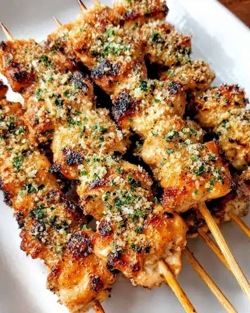 Grilled Ranch Garlic Parmesan Chicken Skewers - detail 1