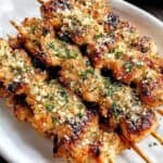 Grilled Ranch Garlic Parmesan Chicken Skewers