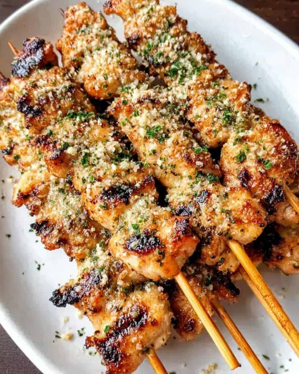 Grilled Ranch Garlic Parmesan Chicken Skewers - detail 2