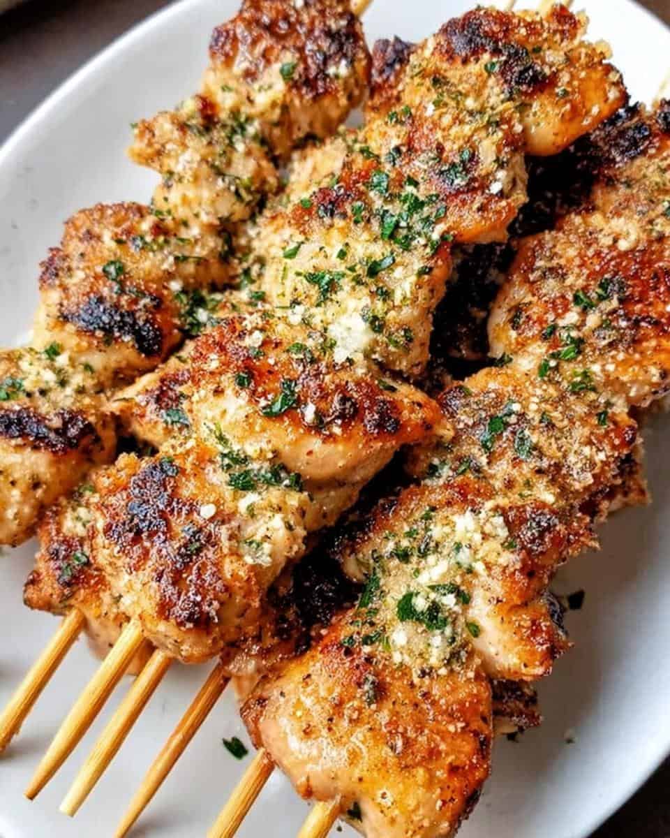Grilled Ranch Garlic Parmesan Chicken Skewers - detail 3
