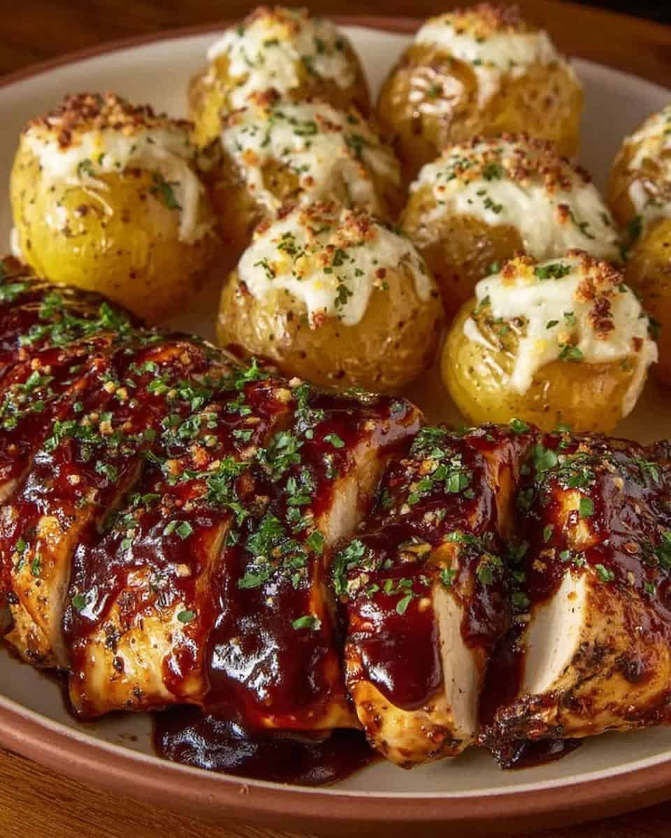 Honey BBQ Chicken & Garlic Parmesan Potatoes - detail 1