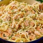 Lemon Butter Salmon Pasta