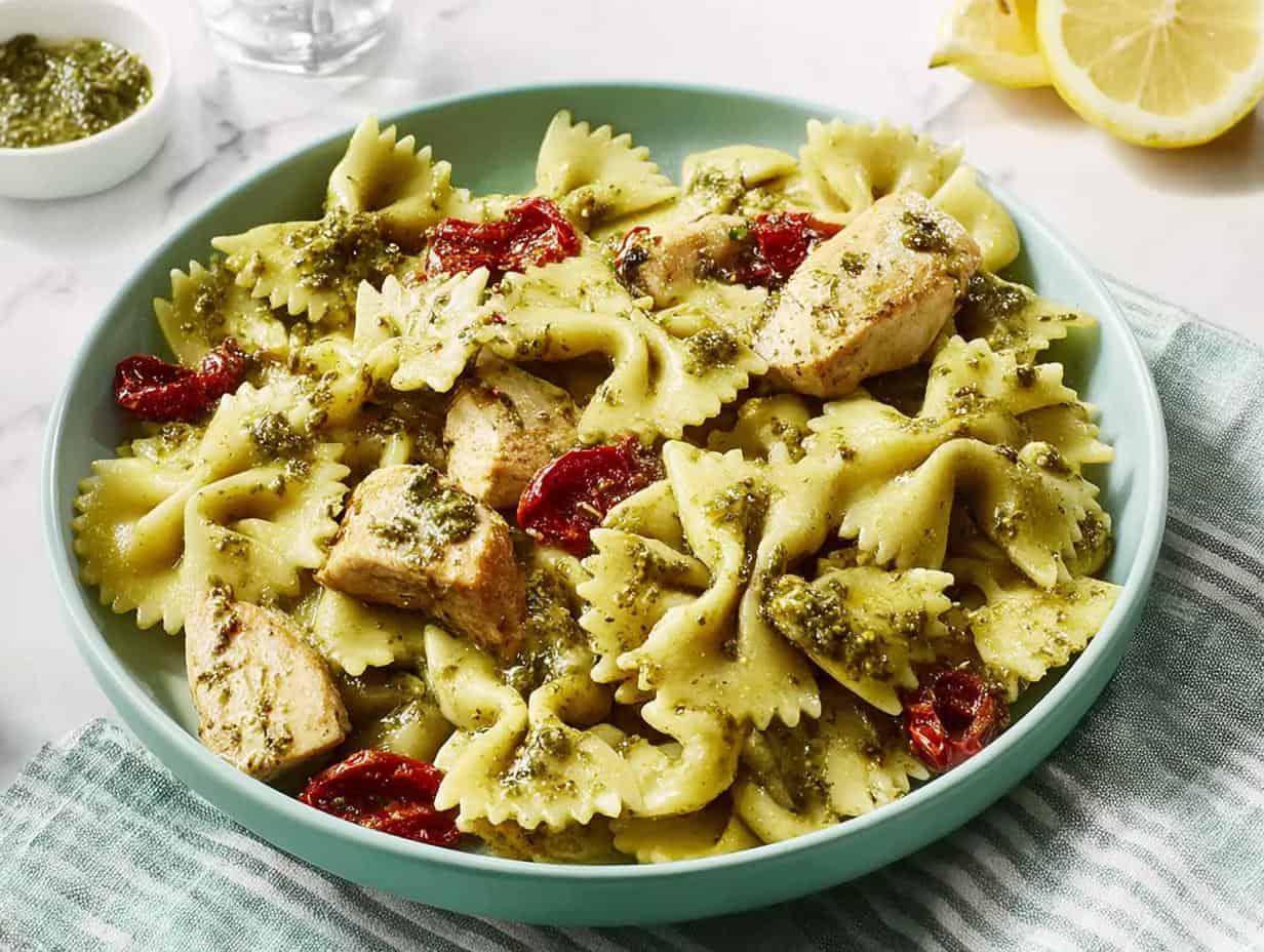 Light Pesto Pasta with Chicken: 30 Minute Unforgivable Meal