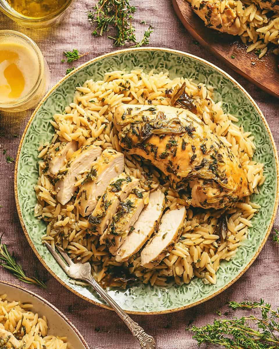 Slow Cooker Parmesan Herb Chicken & Orzo - detail 3