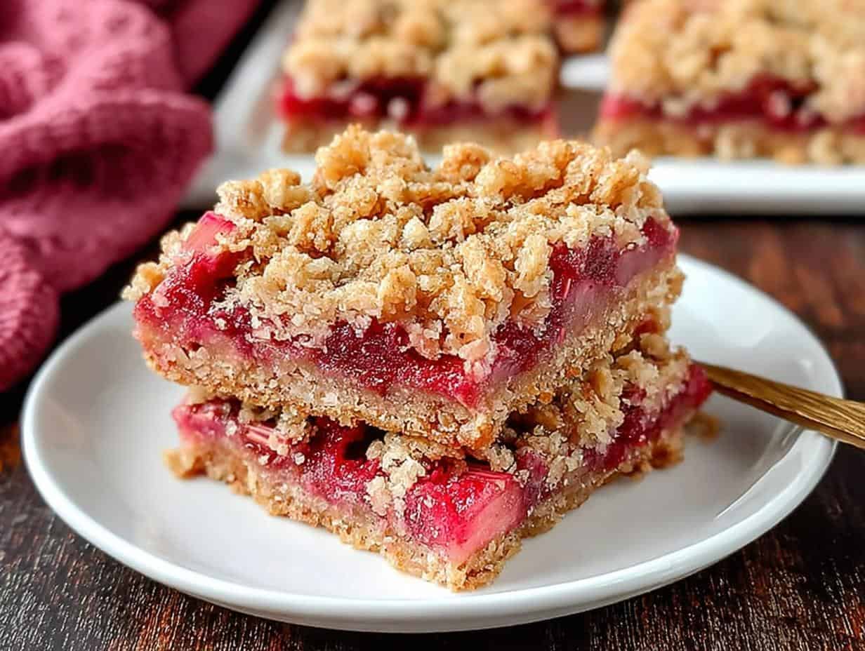 Sweet and Tart Rhubarb Oat Bars: An Unforgivable Sin